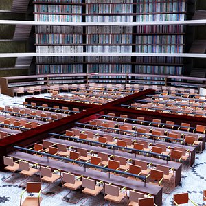library 3D model