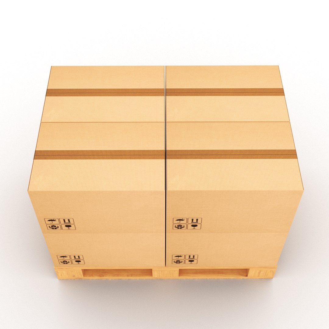 Pallet Boxes 3d Obj