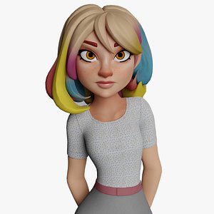 Lois Cartoon Girl Maya Rig