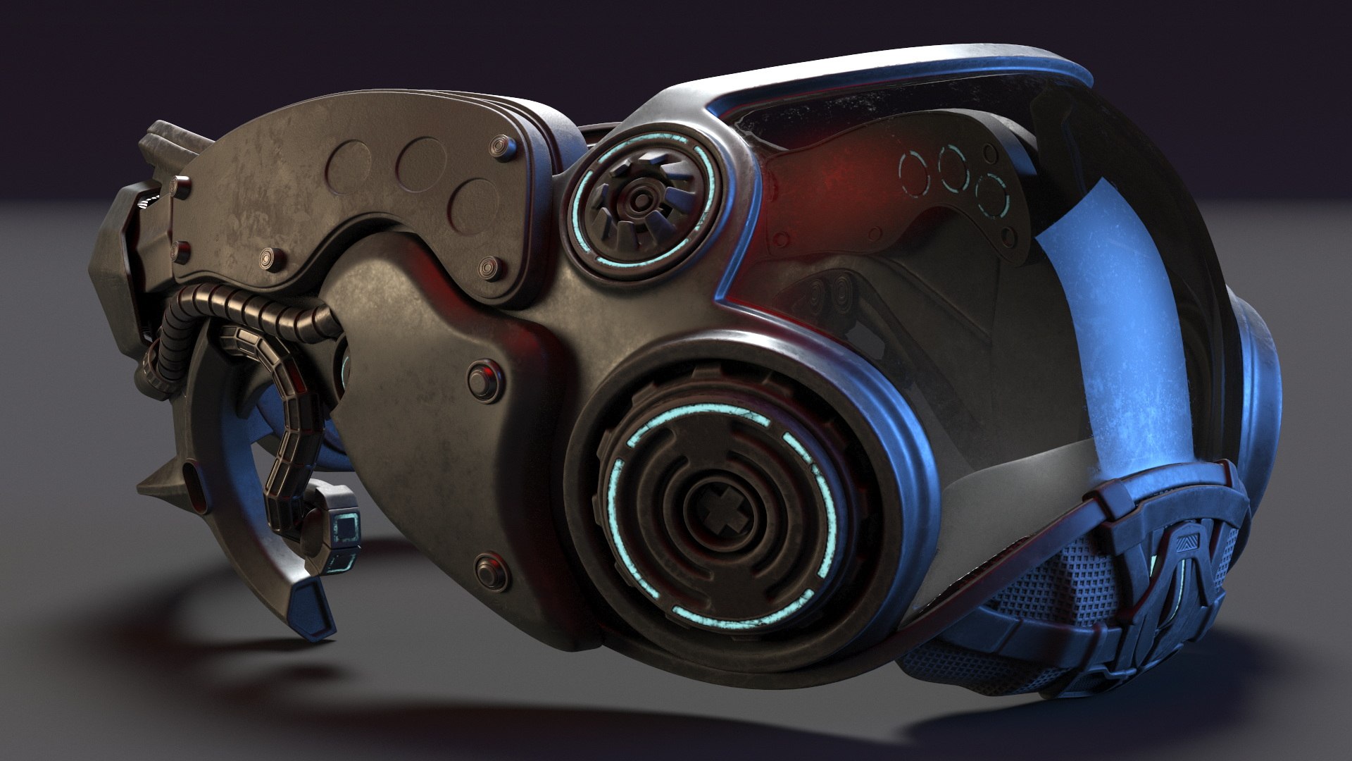 Sci-fi Mask Used 3D model https://p.turbosquid.com/ts-thumb/TB/CKz59R/oD/scifimaskusedvray3dmodel008/jpg/1696985508/1920x1080/fit_q87/50e1909bf5591429919d95488966a60ca211ad77/scifimaskusedvray3dmodel008.jpg