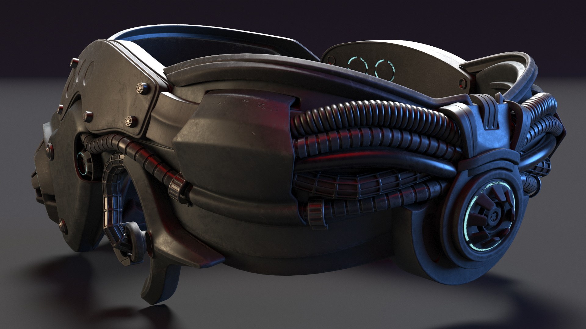 Sci-fi Mask Used 3D model https://p.turbosquid.com/ts-thumb/TB/CKz59R/z5/scifimaskusedvray3dmodel009/jpg/1696985511/1920x1080/fit_q87/17c98c730e7554cfc35778d19110500295eb36b4/scifimaskusedvray3dmodel009.jpg