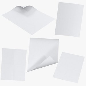 single paper sheets 3D model