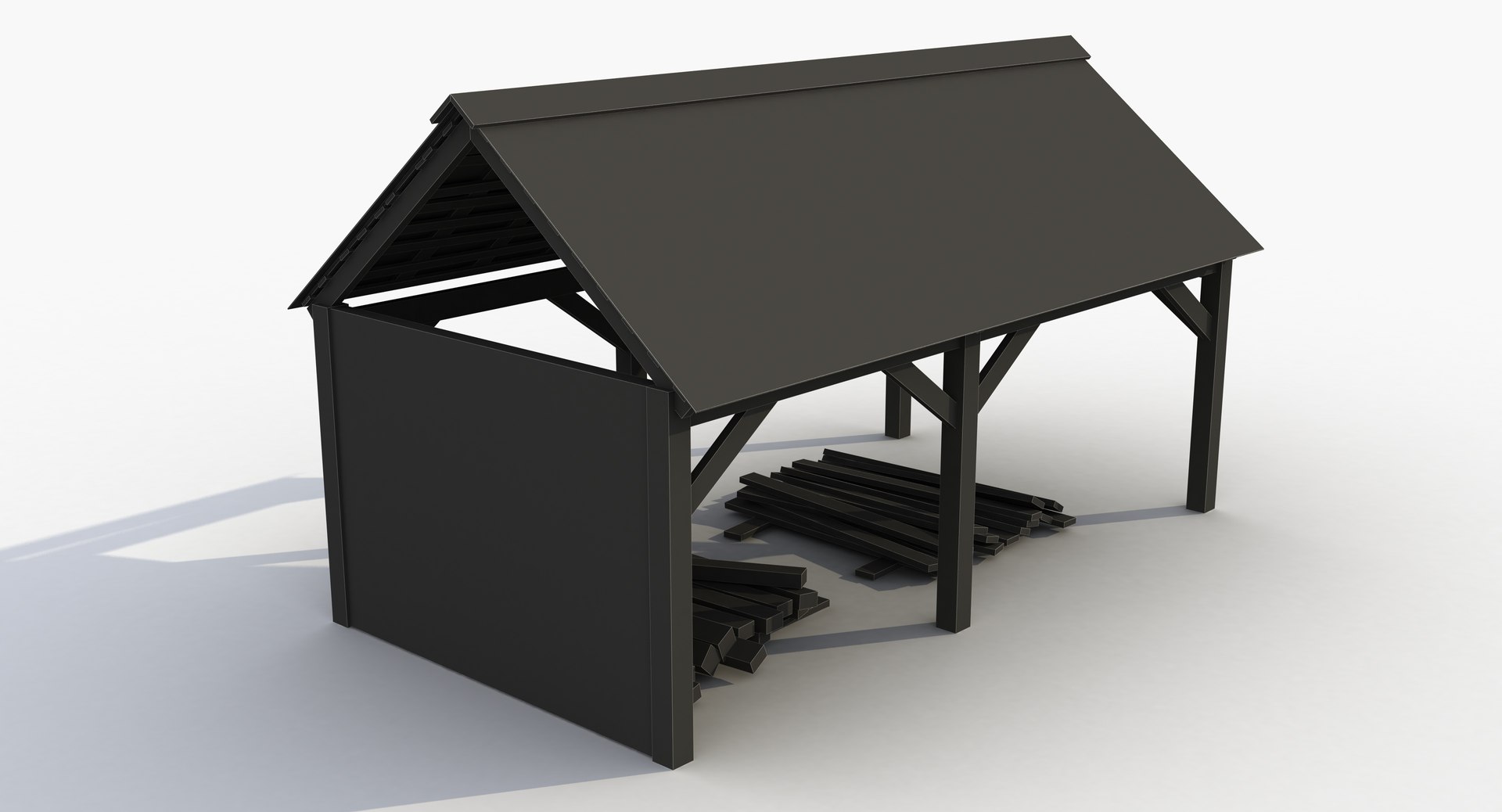 3D Model Old Wooden Shed 15 - TurboSquid 2012090