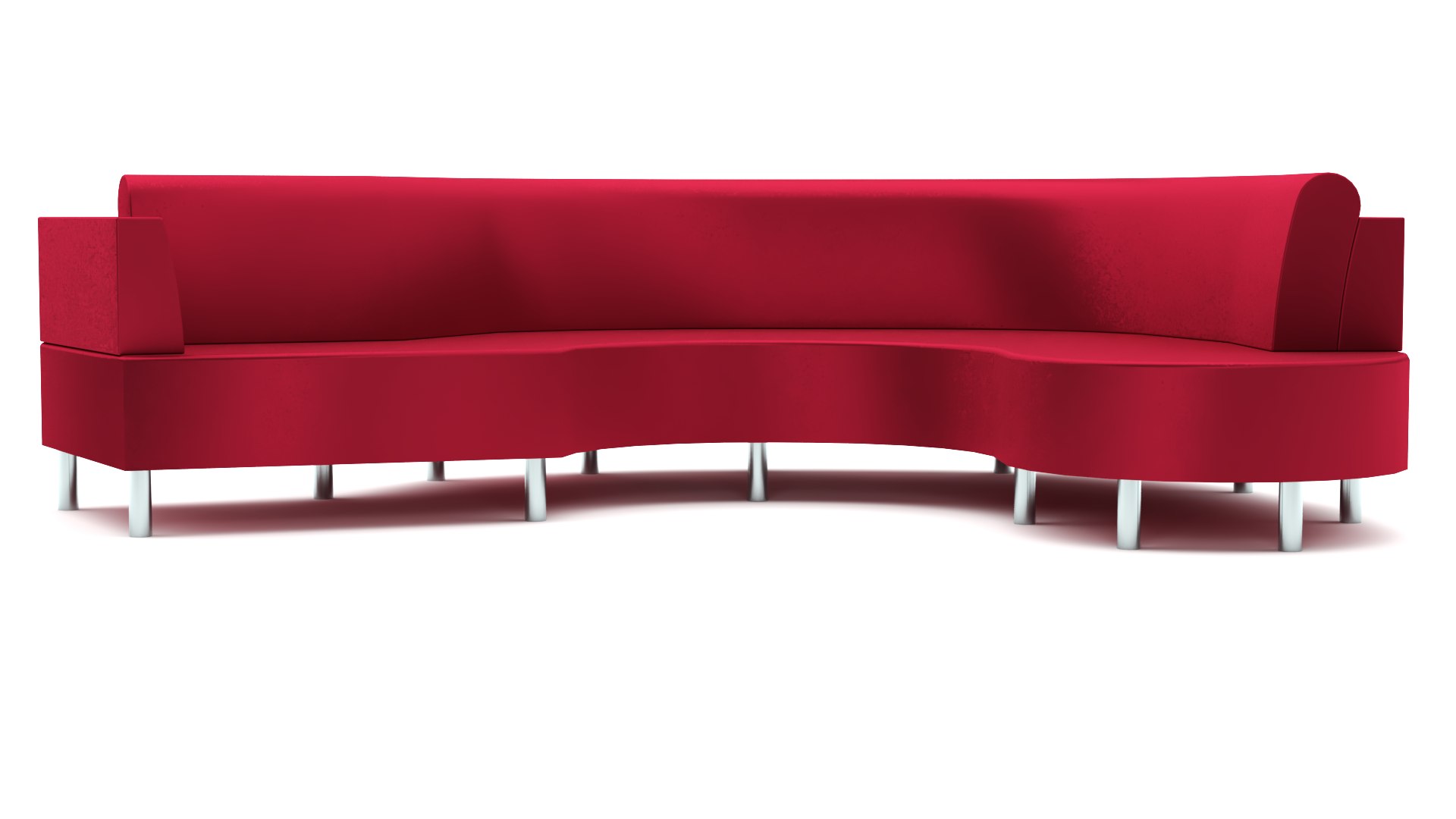 Red Velvet Corner Sofa Emmanuelle 3D Model TurboSquid 2054115