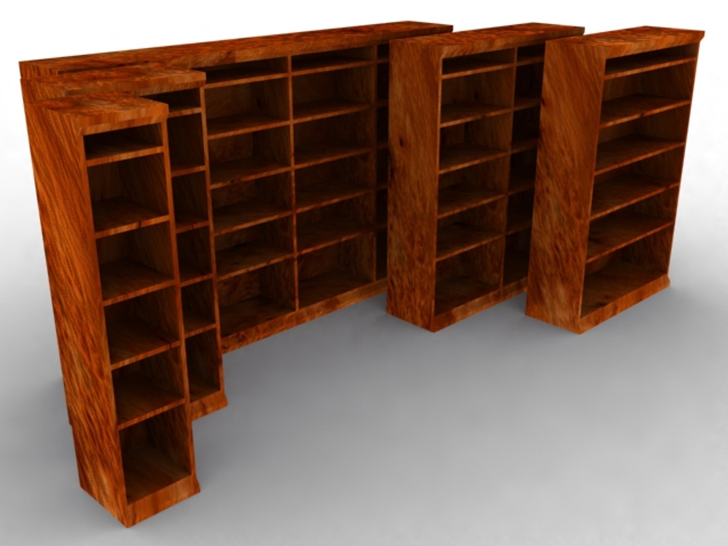 3d Model Book Case Set