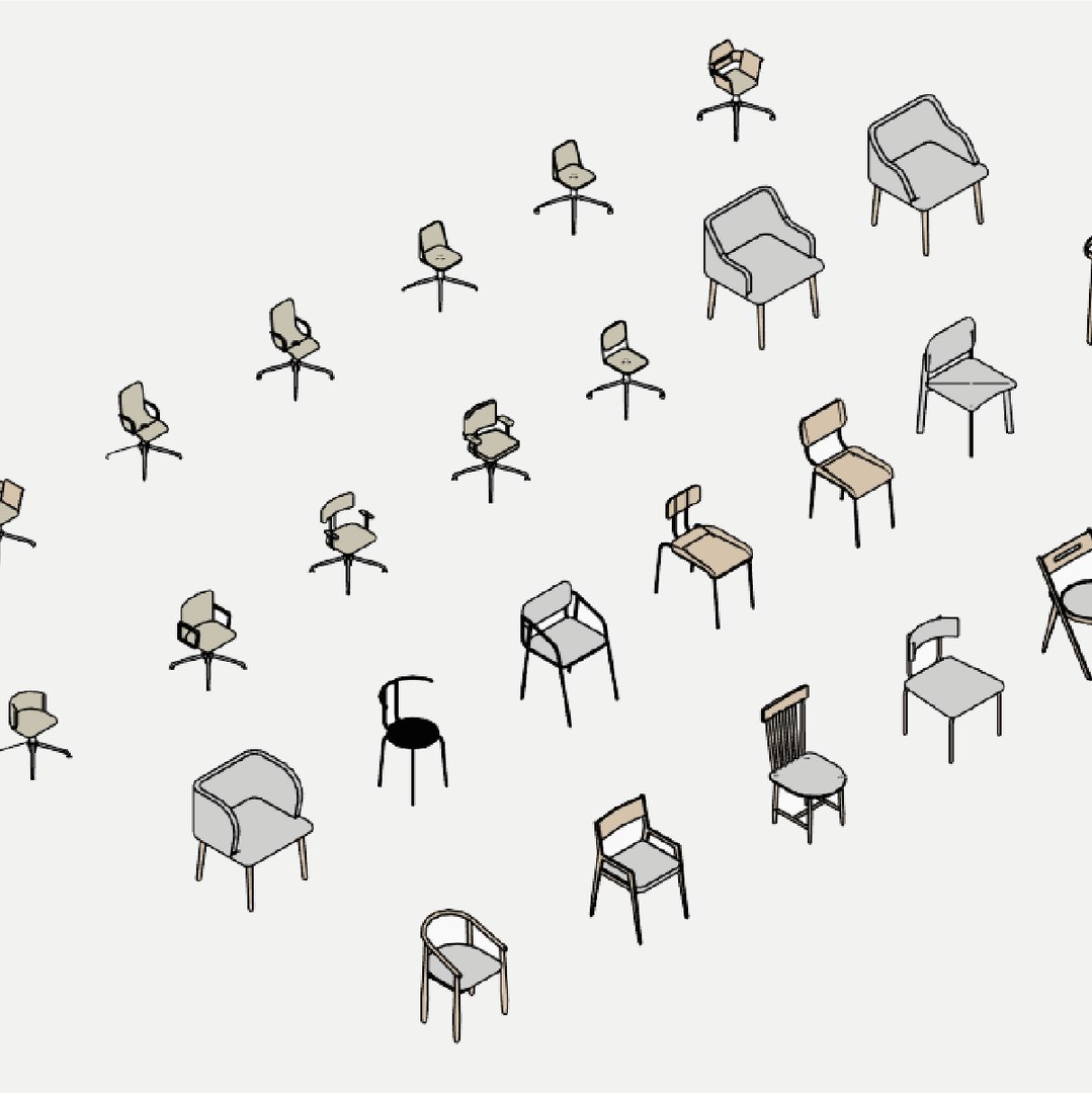 3D Model Chairs Pack Of Revit Families TurboSquid 2151418   Artboard2copy2 