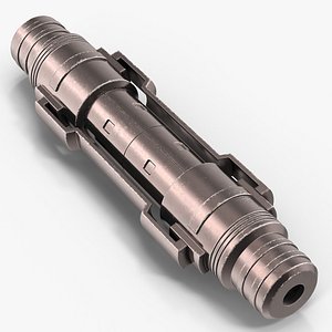 Anodized Ram Hydraulic Cylinder Sci-Fi 3D Model