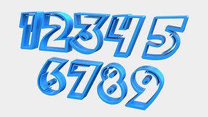 Plastic Numbers Love 3D model