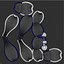 JUEGO DE JARRONES AZULES