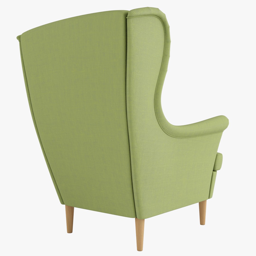 Ikea green wingback online chair