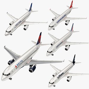 realistic airbus a320 03 model