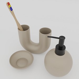 Minimalistic bathroom assets 3D