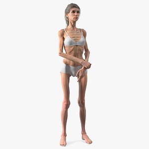 Woman Anorexic Rigged