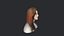 Beautiful brunette woman 2- Realistic bust head ready