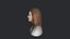Beautiful brunette woman 2- Realistic bust head ready