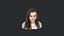 Beautiful brunette woman 2- Realistic bust head ready