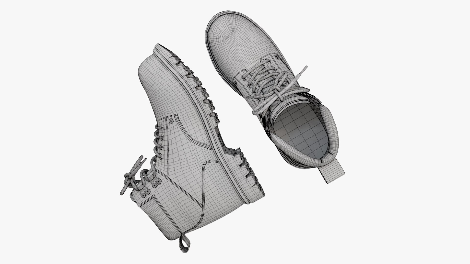 Steel Toe Work Boots Black 3D Model - TurboSquid 1971197