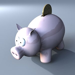 piggy bank 3d obj