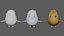 Personajes de verduras Modelo 3D de baja poli