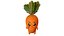 Personajes de verduras Modelo 3D de baja poli