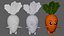 Personajes de verduras Modelo 3D de baja poli