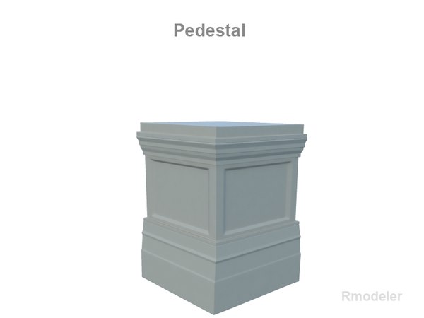 3d pedestal statue