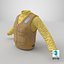 Reflective Industrial Worker Vest with Zipper Yellow Used