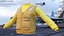 Reflective Industrial Worker Vest with Zipper Yellow Used