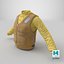 Reflective Industrial Worker Vest with Zipper Yellow Used