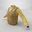 Reflective Industrial Worker Vest with Zipper Yellow Used
