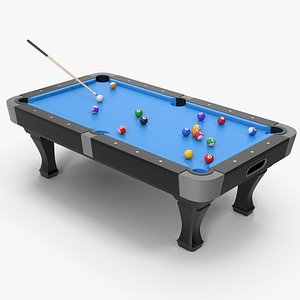 Blue Billiard  Pool Table Set
