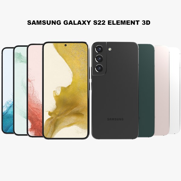 3D Samsung Galaxy S22 in Element 3D All Colors