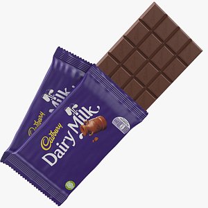 real cadbury chocolate bar 3D model