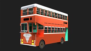 Double Decker Bus Mumbai 3D model