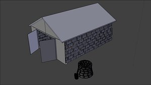 warehouse house 3d 3ds