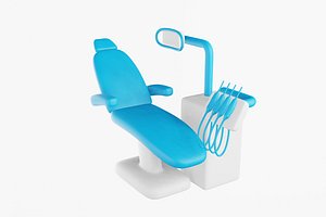 Dental chair with instruments