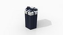 Gift Box - Tall Hexagon with Tied Ribbon Bow
