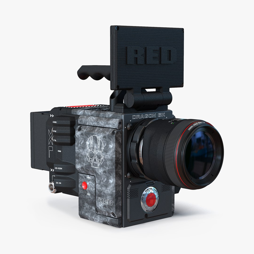 Red Weapon Dragon 6k 3D model preview