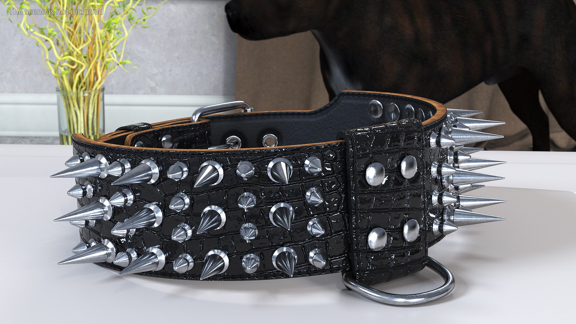 3D Dog Collar with Spikes Black https://p.turbosquid.com/ts-thumb/TC/GunfbF/Vs/dogcollarwithspikesblack3dsmodel002/jpg/1698983561/1920x1080/fit_q87/fc593adf5713446a96e8cc08294fe8ee37df1cf9/dogcollarwithspikesblack3dsmodel002.jpg