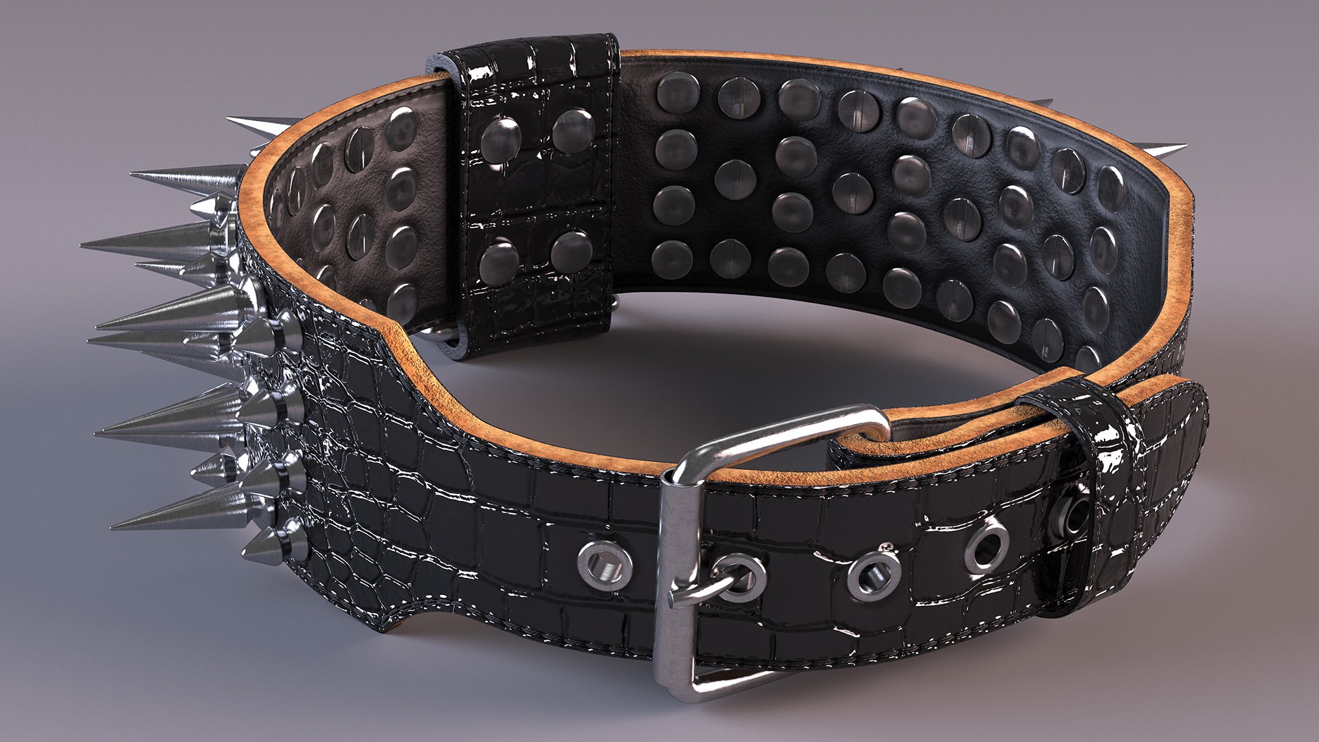 3D Dog Collar with Spikes Black https://p.turbosquid.com/ts-thumb/TC/GunfbF/eL/dogcollarwithspikesblack3dsmodel007/jpg/1698983579/1920x1080/fit_q87/70f3753d54aa74484eb8582d0935c32f29578f8d/dogcollarwithspikesblack3dsmodel007.jpg