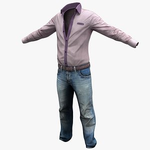 3ds max male casual clothes 2
