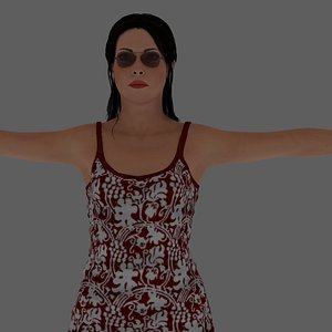 Rigged Female Character 25 3D model