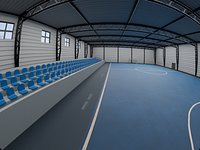 Realistic Futsal Court 3D Model