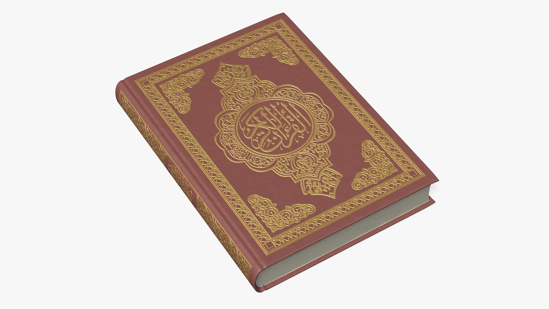 Quran Book Red Closed 3D model preview