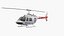 3D model Bell 206B JetRanger III Helicopter Ten News White