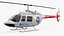 3D model Bell 206B JetRanger III Helicopter Ten News White