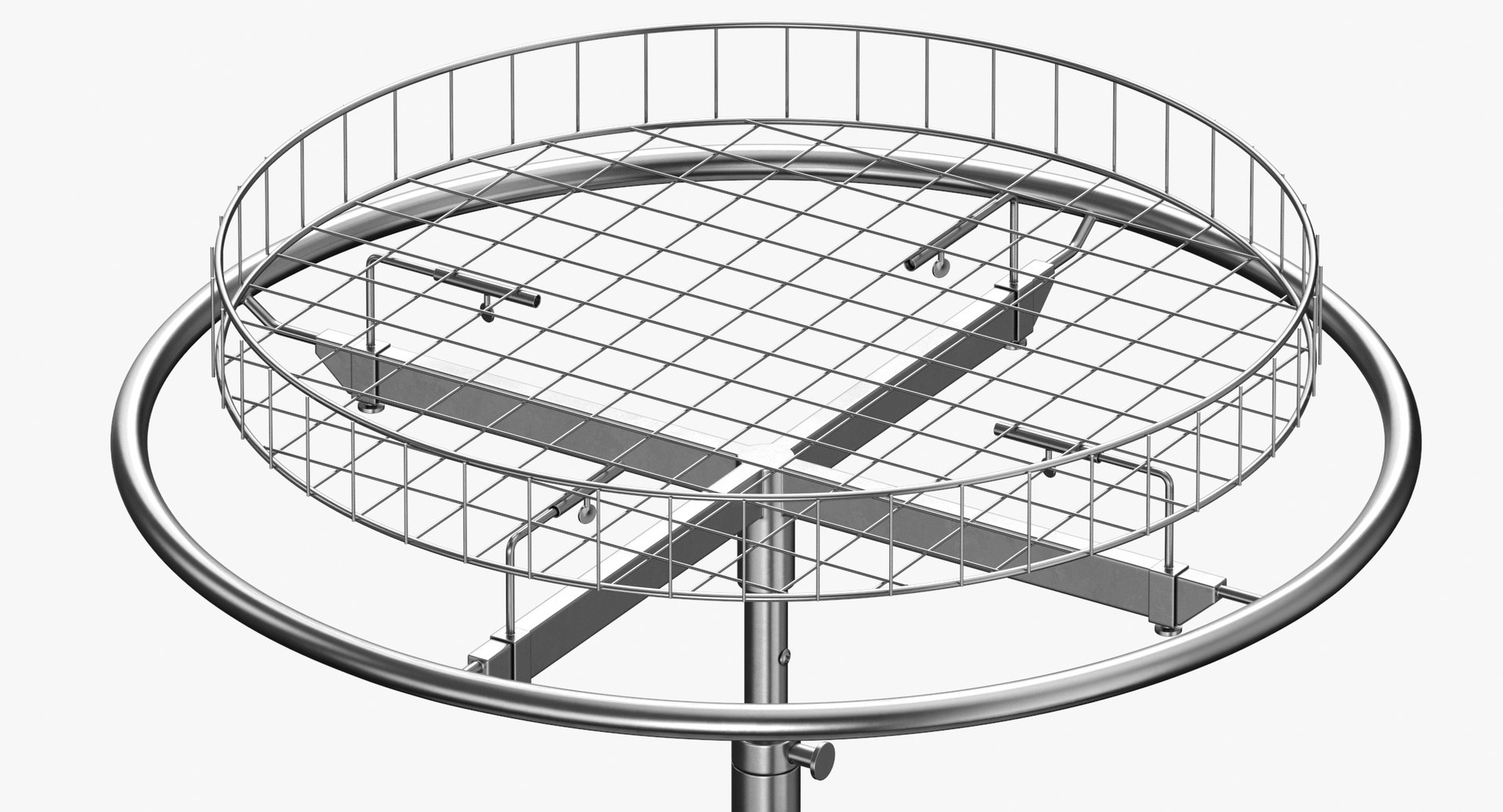 Clothing Circular Rack Wire Top Black And White 3D Model - TurboSquid ...