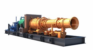 3D model gas turbine unit