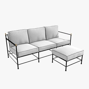 sofa ottoman kings lane 3D model