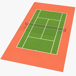 3D Tennis Court 03 model